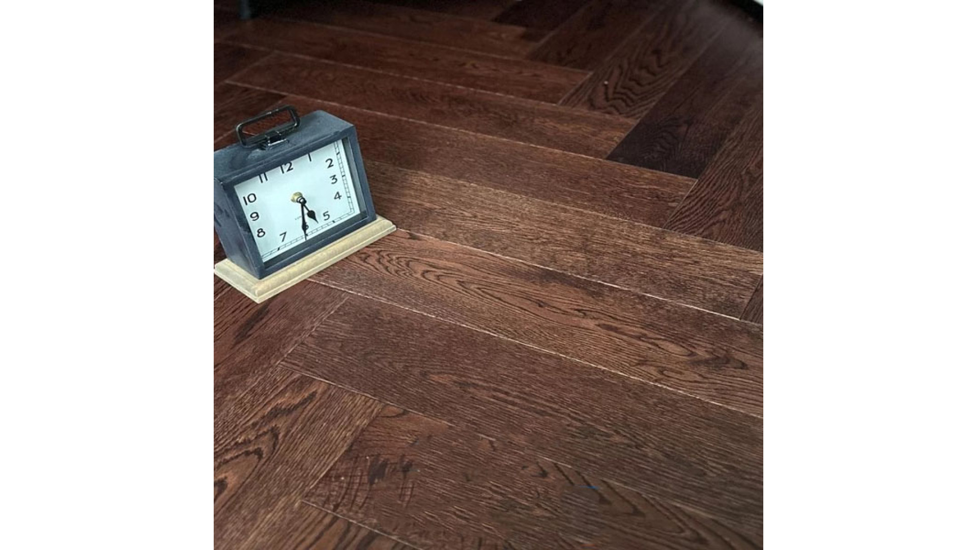 Windsor Real Wood Oak Herringbone Brushed Coffee Uv Lacquered